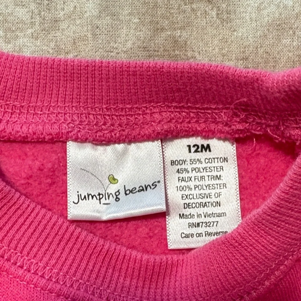 Jumping Beans Fuchsia Bunny Sweatshirt